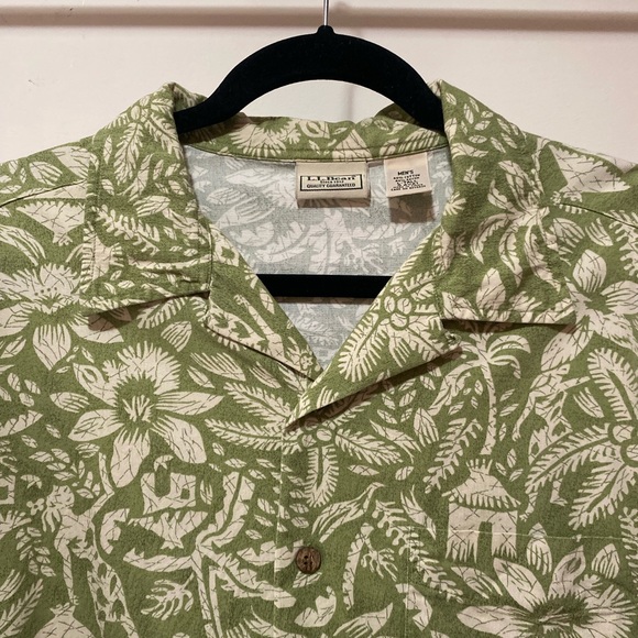 Men’s Hawaiian Shirt LL Bean Short Sleeve - Picture 3 of 8